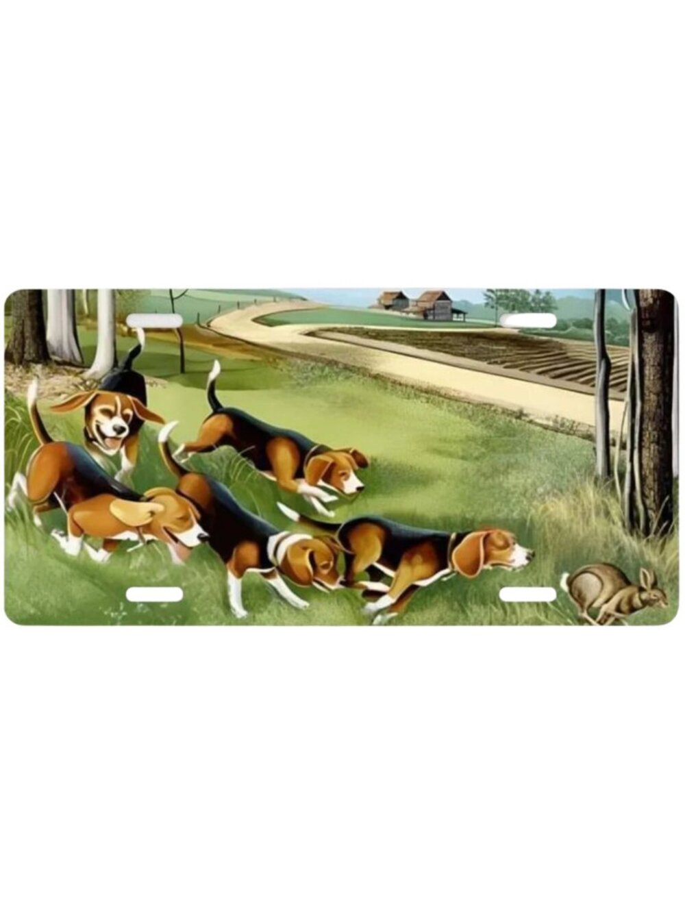 Hunting Dogs Custom Car Tag Handmade Vehicle License Plate